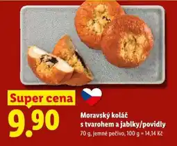 Lidl Moravský koláč s tvarohem a jablky/povidly nabídka