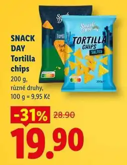 Lidl SNACK DAY TORTILLA CHIPS nabídka