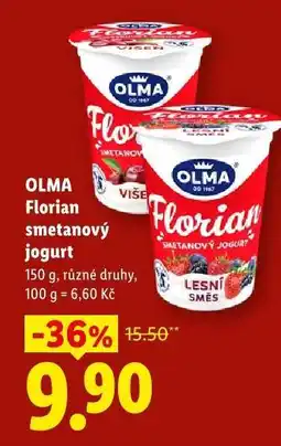 Lidl Olma Florian smetanový jogurt nabídka