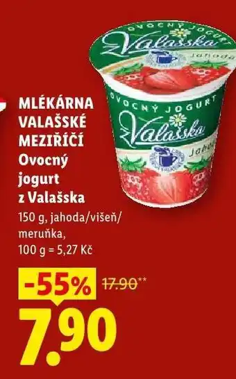 Lidl MLÉKÁRNA VALAŠSKÉ MEZIŘÍČÍ Ovocný jogurt z Valašska nabídka
