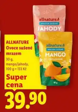 Lidl allnature Ovoce sušené mrazem nabídka