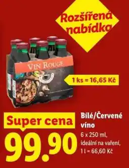 Lidl Bílé/Červené víno nabídka