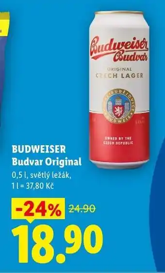 Lidl Budweiser Budvar original nabídka