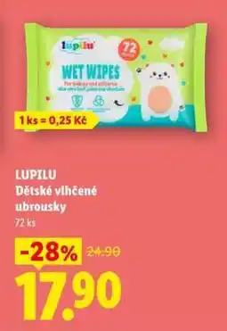 Lidl LUPILU DĚTSKÉ VLHČENÉ UBROUSKY nabídka