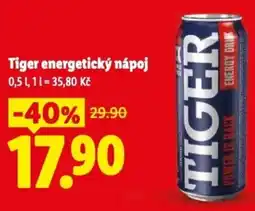 Lidl Tiger energetický nápoj nabídka