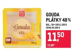 Makro Gouda plátky 48 % nabídka