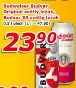 ESO MARKET Budweiser Budvar Original světlý ležák, Budvar 33 světlý ležák nabídka