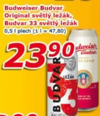 ESO MARKET Budweiser Budvar Original světlý ležák, Budvar 33 světlý ležák nabídka