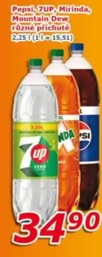 ESO MARKET Pepsi, ZUP, Mirinda, Mountain Dew nabídka