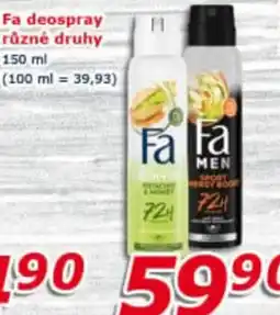 ESO MARKET Fa deospray nabídka