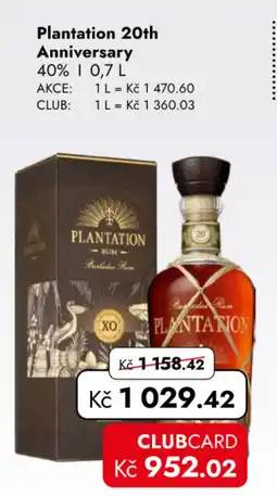 TRAVEL FREE Plantation 20th Anniversary nabídka