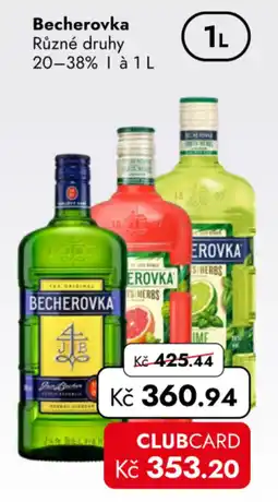 TRAVEL FREE Becherovka nabídka