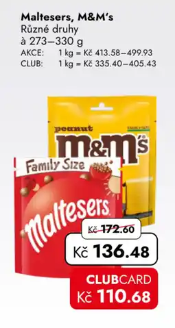TRAVEL FREE Maltesers, M&M's nabídka