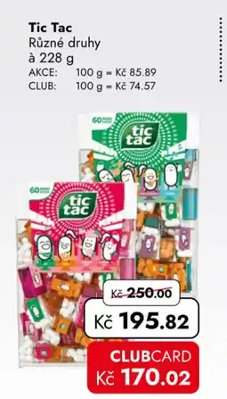 TRAVEL FREE Tic Tac nabídka