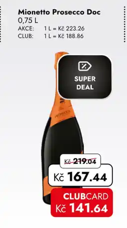 TRAVEL FREE Mionetto Prosecco Doc nabídka