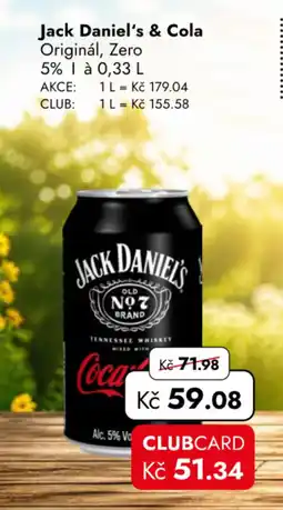 TRAVEL FREE Jack Daniel's & Cola nabídka