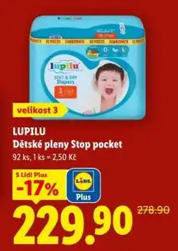 Lidl LUPILU Dětské pleny Stop pocket nabídka