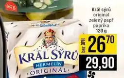 Jip Král sýrů original zelený pepř paprika nabídka