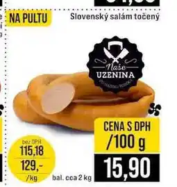 Jip Slovenský salám točený 2 kg 100g nabídka