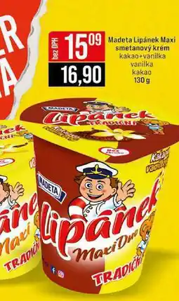 Jip Madeta Lipánek Maxi smetanový krém kakao+vanilka vanilka kakao 130 g nabídka