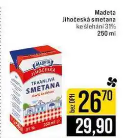 Jip Madeta Jihočeská smetana ke šlehání 31% nabídka