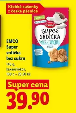 Lidl EMCO Super srdíčka bez cukru nabídka