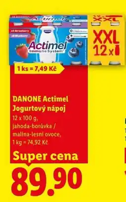 Lidl DANONE ACTIMEL JOGURTOVÝ NÁPOJ nabídka