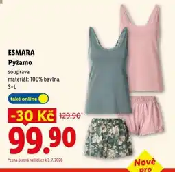 Lidl Esmara PYŽAMO nabídka