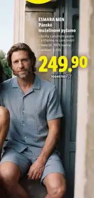 Lidl ESMARA MEN Pánské mušelínové pyžamo nabídka