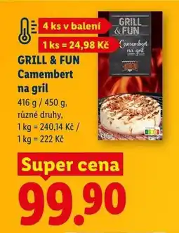 Lidl GRILL&FUN Camembert na gril nabídka