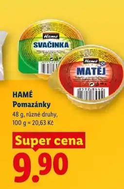 Lidl HAMÉ POMAZÁNKY nabídka