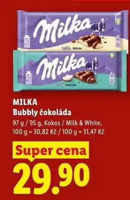 Lidl Milka Bubbly čokoláda nabídka