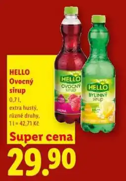 Lidl Hello Ovocný sirup nabídka