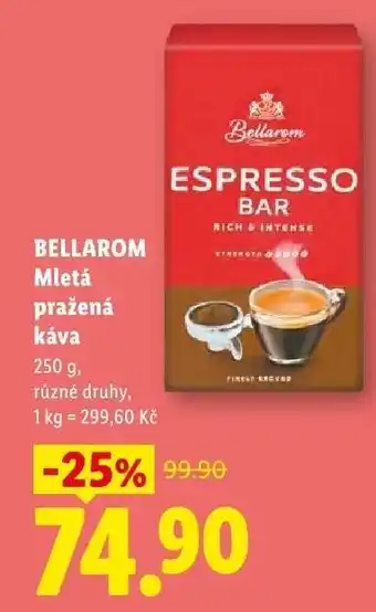 Lidl BELLAROM Mletá pražená káva nabídka