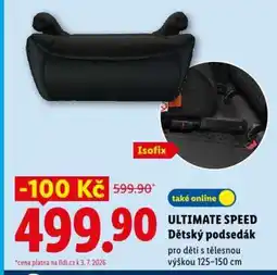 Lidl Ultimate speed Dětský podsedák nabídka