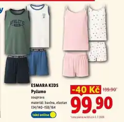 Lidl ESMARA KIDS Pyžamo nabídka