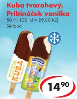 CBA Kuba tvarohový, Pribináček vanilka nabídka