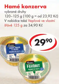 CBA Hamé konzerva nabídka
