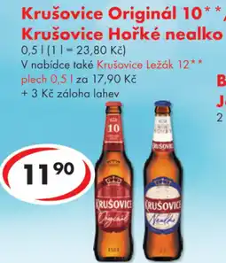 CBA Krušovice Originál 10** Krušovice Hořké nealko nabídka