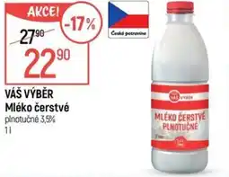 Globus VÁŠ VÝBĚR Mléko čerstvé plnotučné 3,5% nabídka