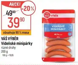 Globus VÁŠ VÝBĚR Vídeňské minipárky nabídka