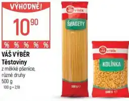 Globus VÁŠ VÝBĚR Těstoviny nabídka
