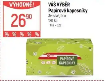 Globus VÁŠ VÝBĚR Papírové kapesníky nabídka
