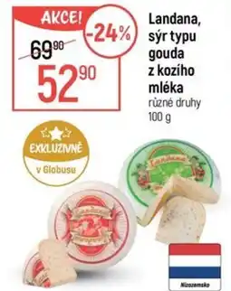 Globus Landana, sýr typu gouda z kozího mléka nabídka