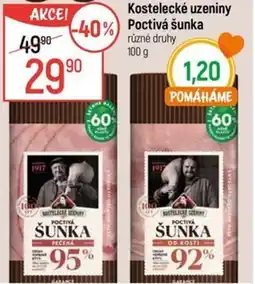 Globus Kostelecké uzeniny Poctivá šunka nabídka