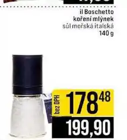 Jip il Boschetto koření mlýnek sůl mořská italská nabídka
