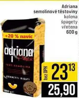 Jip Adriana semolinové těstoviny kolena špagety vřetena nabídka