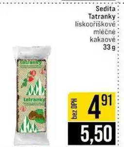 Jip Sedita Tatranky liskooříškovė mléčné kakaové nabídka