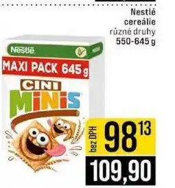 Jip Nestlé cereálie různé druhy nabídka