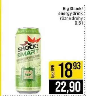 Jip Big Shock! energy drink různé druhy nabídka